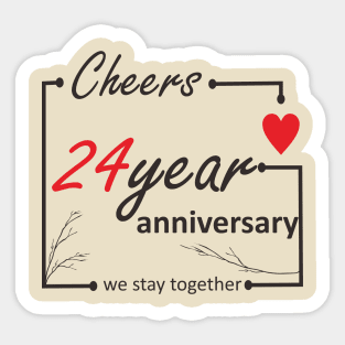 24 Year anniversary Sticker